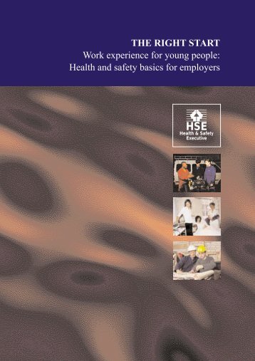 INDG364: The right start: Work experience for young people: Health ...