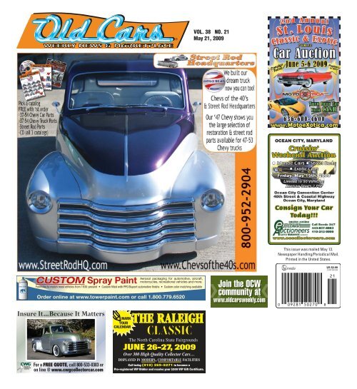 Join the OCW community at co at - Old Cars Weekly