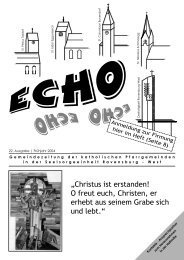 ECHO 22 (FrÃ¼hjahr 2004) - Katholische Gesamtkirchengemeinde ...
