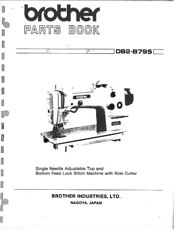 Parts book for Brother DB2-B795