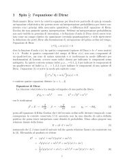 1 Spin : l'equazione di Dirac