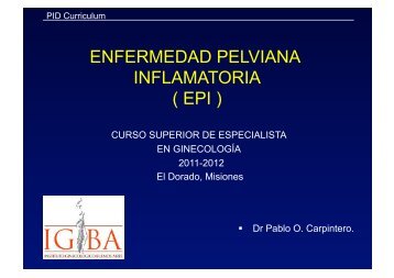 ENFERMEDAD PELVIANA INFLAMATORIA ( EPI ) - IGBA