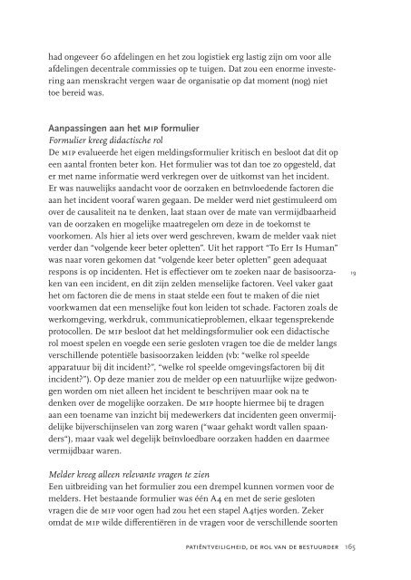 Rapport PatiÃ«ntveiligheid, de rol van de bestuurder - Veilige zorg ...