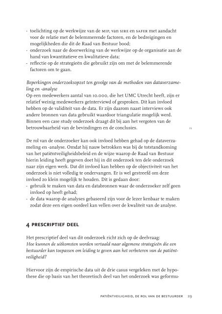 Rapport PatiÃ«ntveiligheid, de rol van de bestuurder - Veilige zorg ...