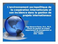 L'environnement sociopolitique de la coopÃ©ration internationale et ...