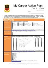 Career Action Plan Year 12 Special Needs