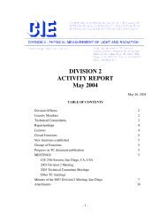 DIVISION 2 ACTIVITY REPORT May 2004 - cie