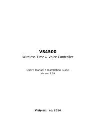 VS4500 User Guide and Installation Manual - Visiplex