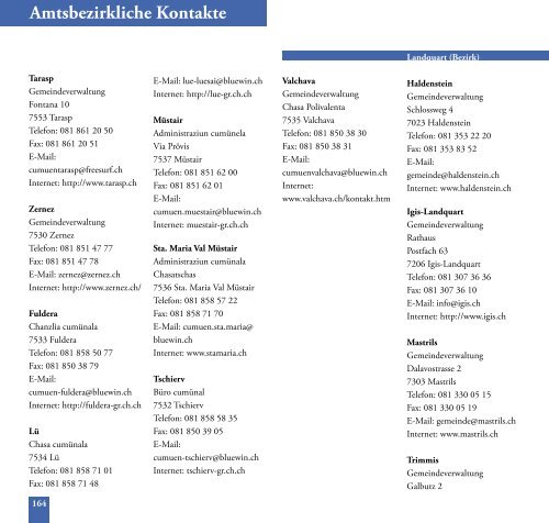 Geschichtliches der Gemeinden