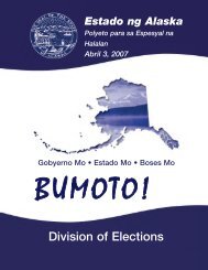 Alaska Elections State Division of Elections