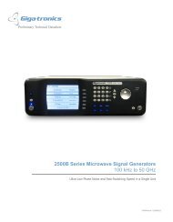 2500B Series Microwave Signal Generators 100 kHz to 50 GHz