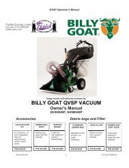 Billy Goat QV (self propelled) Owners Manual - Parish Maintenance ...