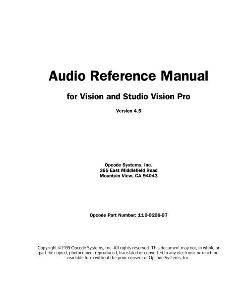 Vision audio_ref_4.5_1.pdf - Free Pro Audio Schematics