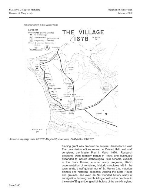 St. Mary's College of Maryland Preservation Master Plan