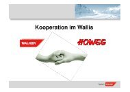 Kooperation im Wallis - Arnold Walker AG