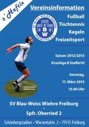 2 - SV Blau-Weiss-Wiehre Freiburg eV