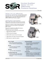 131-141 Nuclear Qualified Differential Pressure Switches - SOR Inc.