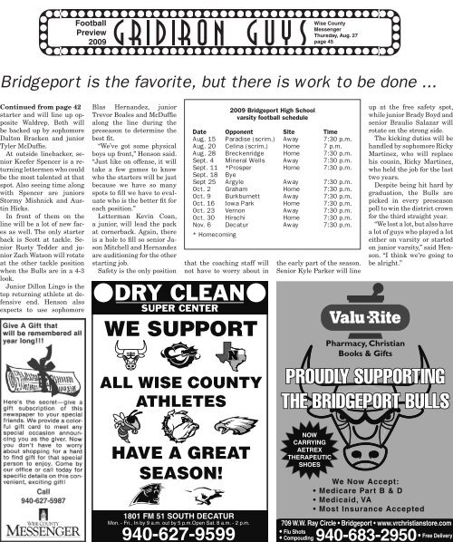 Football Preview 2009 - Wise County Messenger