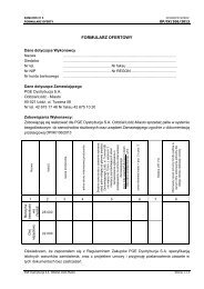 formularz ofertowy - PGE Dystrybucja SA