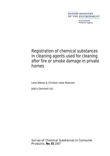 Registration of chemical substances in cleaning ... - Miljøstyrelsen