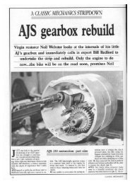 Light weight gearbox rebuild - AJS and Matchless Archives