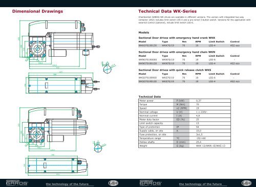 Sectional Door Drive WK Series - liftmaster.de