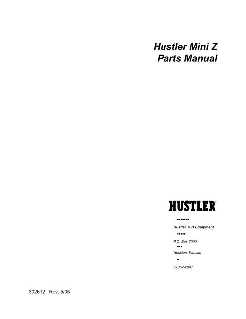 Hustler Mini Z Parts Manual