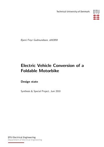 Electric Vehicle Conversion of a Foldable Motorbike,Design