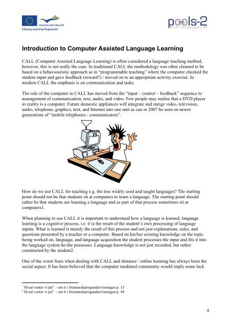 introduction to computer assisted language learning 4 elearning