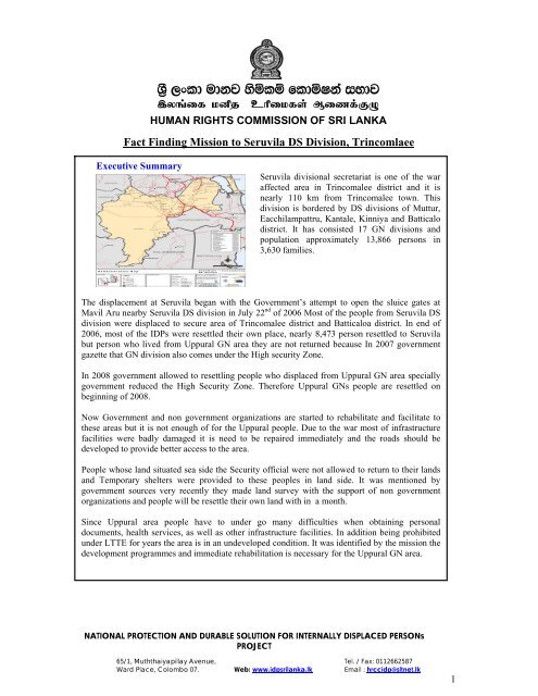 Fact Finding Mission- Servila final report,trinco.pdf - IDP SriLanka