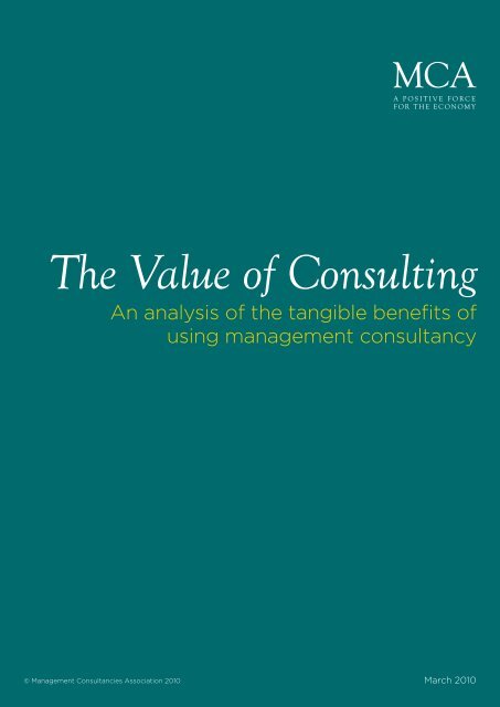 The Value of Consulting
