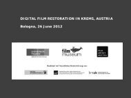 DIGITAL FILM RESTORATION IN KREMS ... - Europa Cinemas