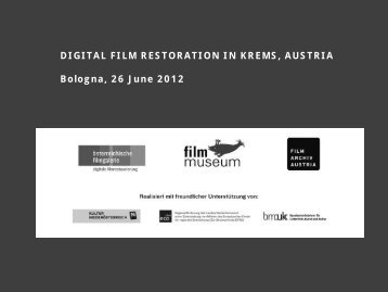DIGITAL FILM RESTORATION IN KREMS ... - Europa Cinemas