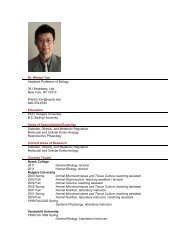 Dr. Wenbo Yan Assistant Professor of Biology 361 ... - Nyack College
