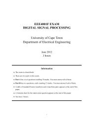 EXAM - UCT Digital Image Processing - University of Cape Town