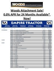 Woods Attachment Sale! 0.0% APR for 24 Months ... - Empire Tractor