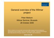General overview of the Wilmar project - wilmar.risoe.dk