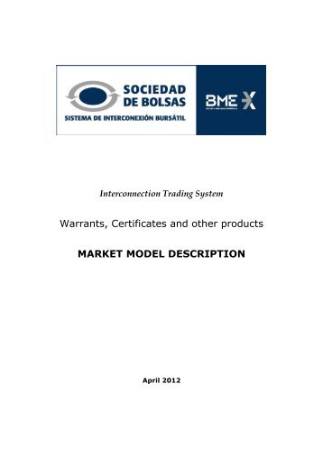 Market Model SIBE - Bolsa de Madrid