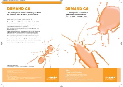 Demand CS Leaflet - Pest Control Management - BASF