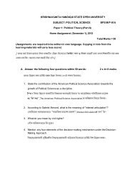 POLITICAL SCIENCE BPS M/P-01A Paper 1: Political Theory (Part