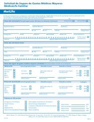 Solicitud de Seguro de Gastos MÃ©dicos Mayores ... - MetLife