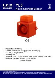 YL5 Sounder Beacon 5 Joule Xenon 105db - LGM Products Ltd