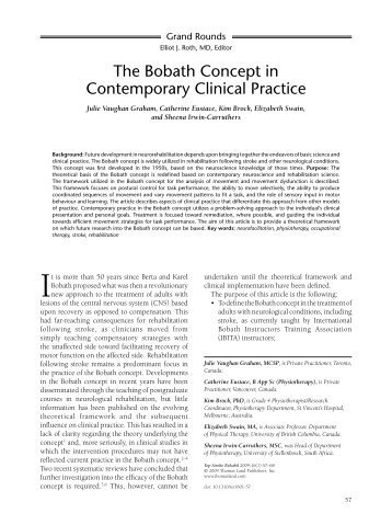 The Bobath Concept in Contemporary Clinical Practice