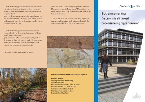 folder Bodemsanering - Provincie Drenthe