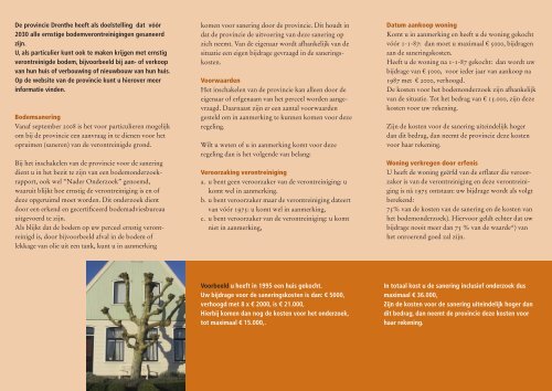 folder Bodemsanering - Provincie Drenthe