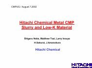 Hitachi Chemical Metal CMP Slurry and Low-K Material