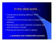 FHWA Overview Presentation on Linking Planning and NEPA ...