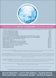 Welcome to the Isocom Components information booklet! Special ...