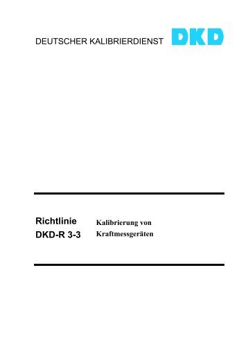Richtlinie DKD-R 3-3
