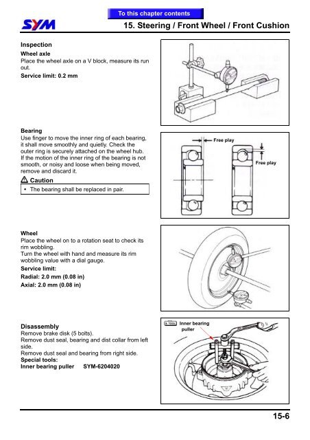 Sym GTS servicemanual - Scootergrisen